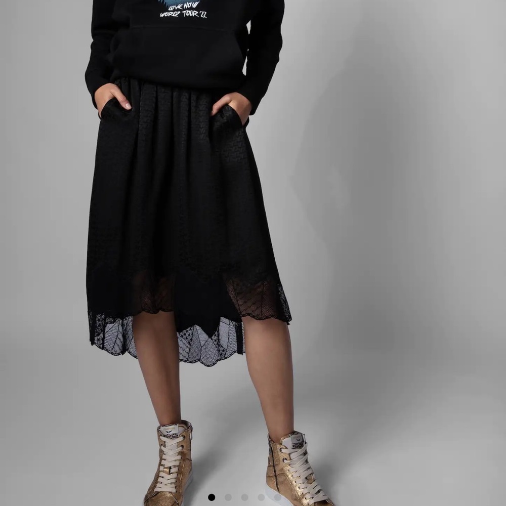 Zadig & Voltaire Joslin Jac Silk Skirt Blue NWT